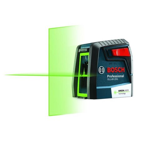 ROBERT BOSCH TOOL 40 ft. Bosch Self Leveling Green-Beam Cross-Line Laser RO8123